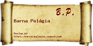Barna Pelágia névjegykártya